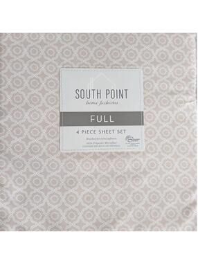 South Point Full 4 Piece Sheet Set - Beige Pattern